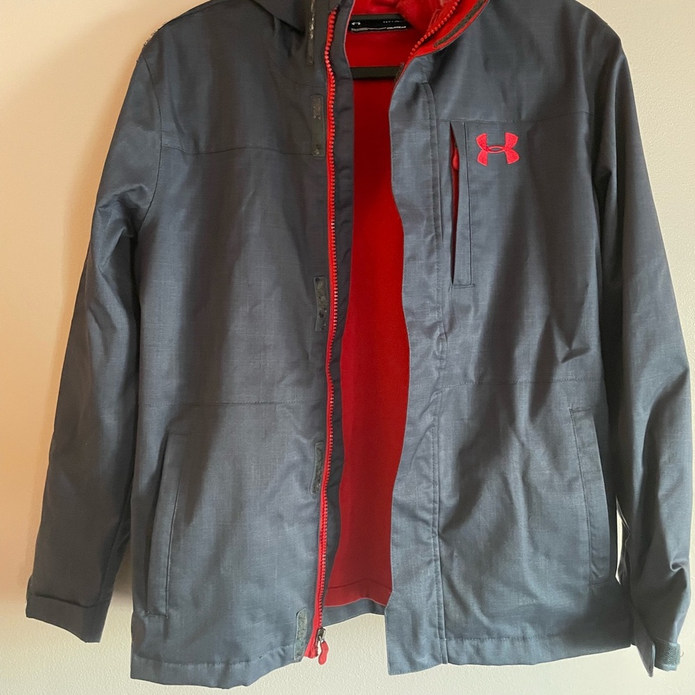 Under Armour Men's Charcoal and Scarlet Performance Jacket